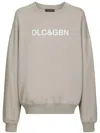 Dolce & Gabbana Logo Print Oversized Sweatshirt In Grey