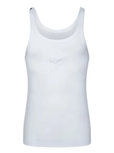Dolce & Gabbana Dg White Cotton Tank Top
