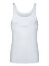 Dolce & Gabbana Dg White Cotton Tank Top In White