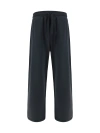 Dolce & Gabbana Cotton Wide-leg Sweatpants Zipper Pocket In Grigio
