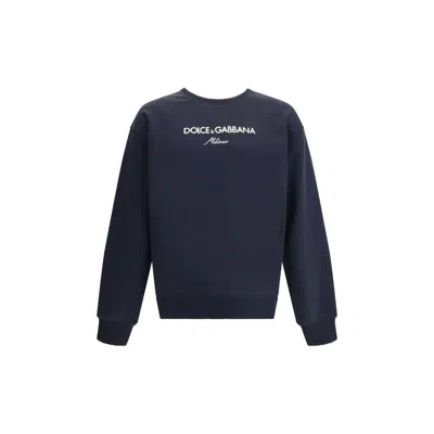 Dolce & Gabbana Men Sweatshirt In Blue