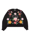 Dolce & Gabbana Floral Detailed Sweatshirt In Black
