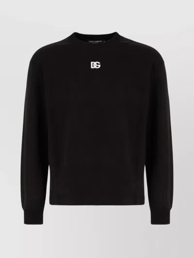 Dolce & Gabbana Sweatshirt Cotton Long Sleeves In Black