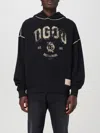 Dolce & Gabbana Oversized Hoodie With Hood And Logo Print In Black