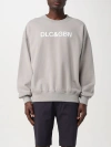 Dolce & Gabbana Logo Print Oversized Sweatshirt In Grey