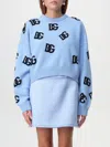 Dolce & Gabbana Woman Sweater Sky Blue Size 4 Virgin Wool In Blue