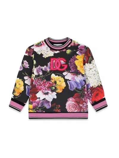 Dolce & Gabbana Babies' Sweatshirt Hydrangeas In Multicolour