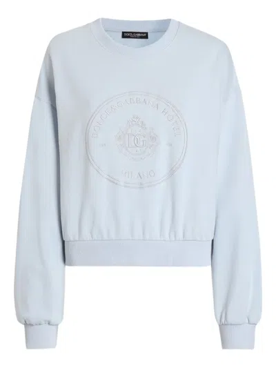 Dolce & Gabbana Logo-detail Sweatshirt In Blue