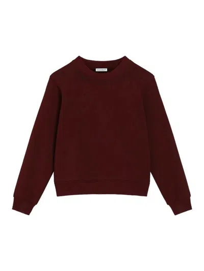 Dolce & Gabbana Kids' Cotton Sweatshirt With Logo In Burgundy