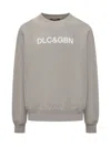 Dolce & Gabbana Logo Print Oversized Sweatshirt In Grey