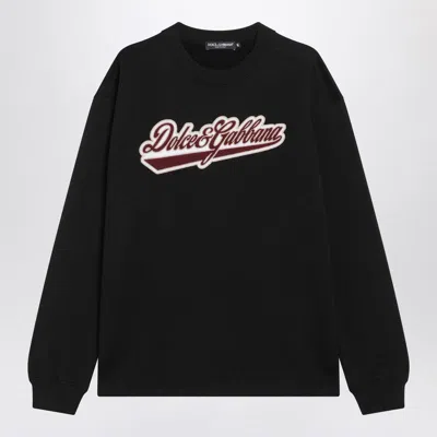 DOLCE & GABBANA DOLCE & GABBANA SWEATSHIRT WITH LOGO PATCH