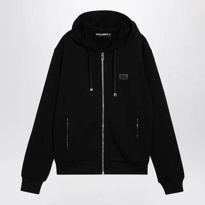 Dolce & Gabbana Sweatshirt With Logo Plaque In Black