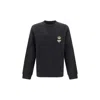 Dolce & Gabbana Crown And Bee Cotton-blend Sweatshirt In Black