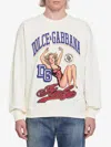 Dolce & Gabbana Sweatshirt With Pin-up Print In White