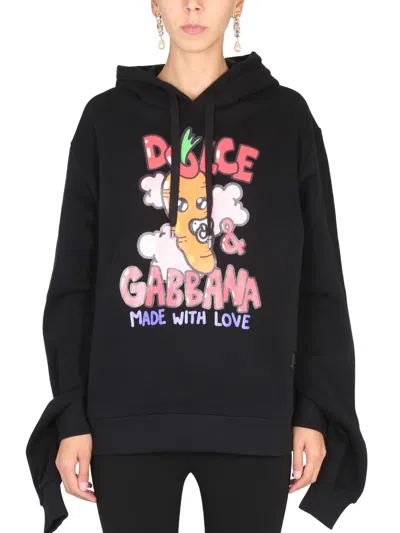 Dolce & Gabbana Sweatshirt With Print By Giampiero D'alessandro In Black