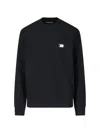 Dolce & Gabbana Sweatshirt With Logo Plaque In Black