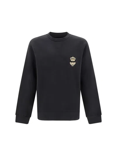 Dolce & Gabbana Sweatshirt With Bee In Black