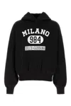 Dolce & Gabbana Long-sleeved Hooded Sweatshirt In Black