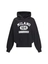 Dolce & Gabbana Hooded Sweatshirt In Jersey With Print In Black