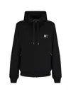 Dolce & Gabbana Cotton Hoodie Adjustable Drawstring In Black