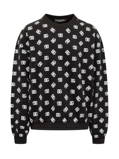 Dolce & Gabbana Sweatshirts In Black/white