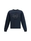 Dolce & Gabbana Jersey Sweatshirt With Embroidery In Blue