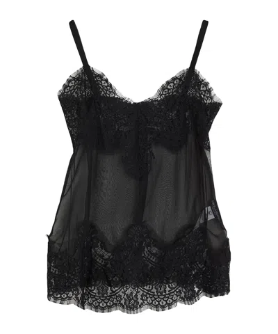Dolce & Gabbana Sweetheart Camisoles In Black