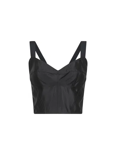 DOLCE & GABBANA DOLCE  GABBANA SWEETHEART NECK CROPPED TOP