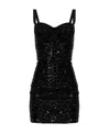 Dolce & Gabbana Sweetheart-neck Sequinned Minidress In Black