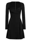 Dolce & Gabbana Sweetheart-neckline Flared Dress In Black