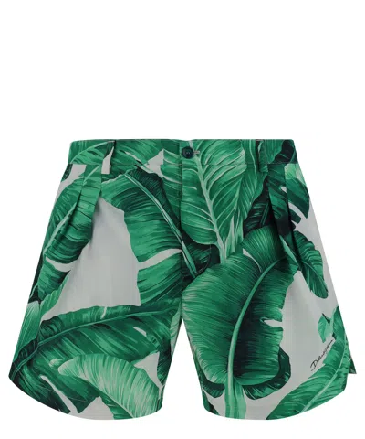 Dolce & Gabbana Swim Shorts In Green