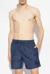 Dolce & Gabbana Logo Plaque Swim Short In Navy Blue