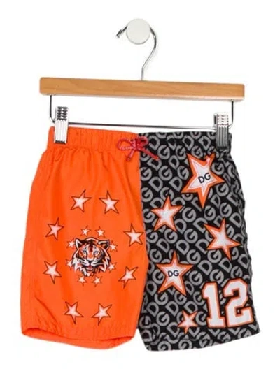 Pre-owned Dolce & Gabbana Babies' Swim Shorts In Orange