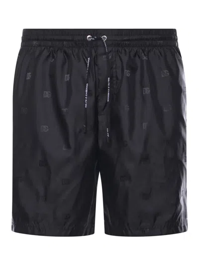Dolce & Gabbana Swim Shorts With Logo In Blue