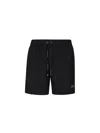 DOLCE & GABBANA SWIM SHORTS WITH METAL LOGO PLATE