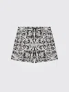 Dolce & Gabbana Majolica-print Canvas Medium Boxer Shorts In Black