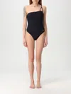 Dolce & Gabbana One-piece One-shoulder Swimsuit In Black