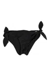 Dolce & Gabbana Swimwear Black Side-tie Bikini Bottom Dg Logo In Black
