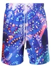 Dolce & Gabbana Illumination Print Swim Shorts In Blue