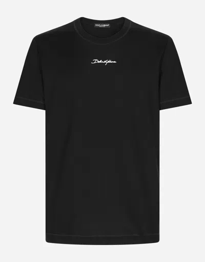 DOLCE & GABBANA COTTON T-SHIRT WITH LOGO