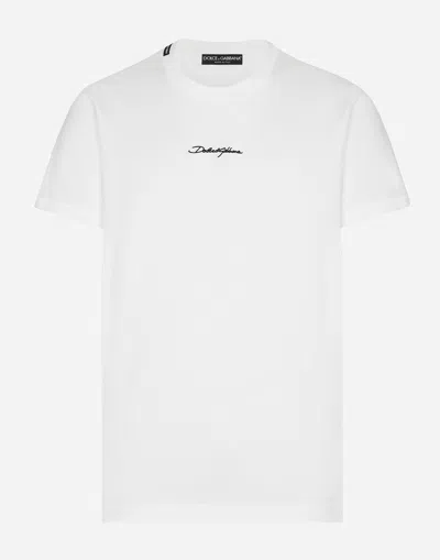 DOLCE & GABBANA COTTON T-SHIRT WITH LOGO