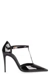 Dolce & Gabbana Black Pumps With Stiletto Heel And Croco Print In Leather Woman In Black