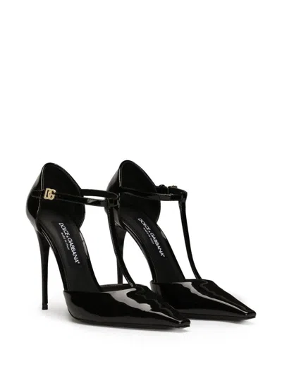 DOLCE & GABBANA DOLCE & GABBANA T-BAR PATENT LEATHER PUMPS