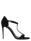 Dolce & Gabbana Satin Sandals With Metal Monogram In Multi