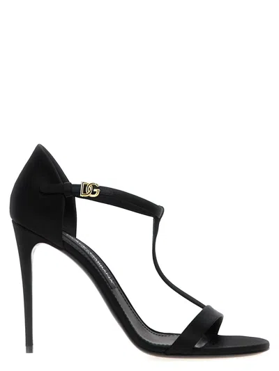 Dolce & Gabbana 't-bar' Sandals In Black