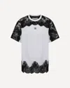 Dolce & Gabbana Jersey T-shirt With Dg Logo And Lace Inserts In White