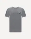 Dolce & Gabbana Grey Crewneck T-shirt With Logo Plaque