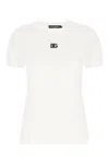 Dolce & Gabbana Logo-embroidered Cotton-blend T-shirt