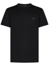 Dolce & Gabbana Black T-shirt With Logo Tag Detail On The Front In Cotton Man In Black