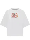 Dolce & Gabbana Short Sleeve Floral Logo T-shirt In White